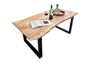 Стол Tische, 100 x 220 см, коричневый цвет цена и информация | Кухонные и обеденные столы | pigu.lt