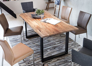 Stalas Tische, 100 x 220 cm, rudas kaina ir informacija | Virtuvės ir valgomojo stalai, staliukai | pigu.lt