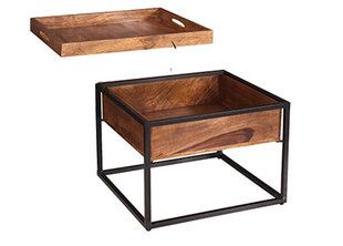 Журнальный столик с ящиком для хранения Panama 60, коричневый цена и информация | Журнальные столы | pigu.lt