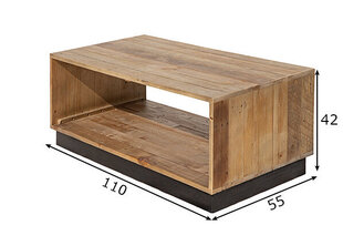 Kavos staliukas Old Pine 110, rudas kaina ir informacija | Kavos staliukai | pigu.lt