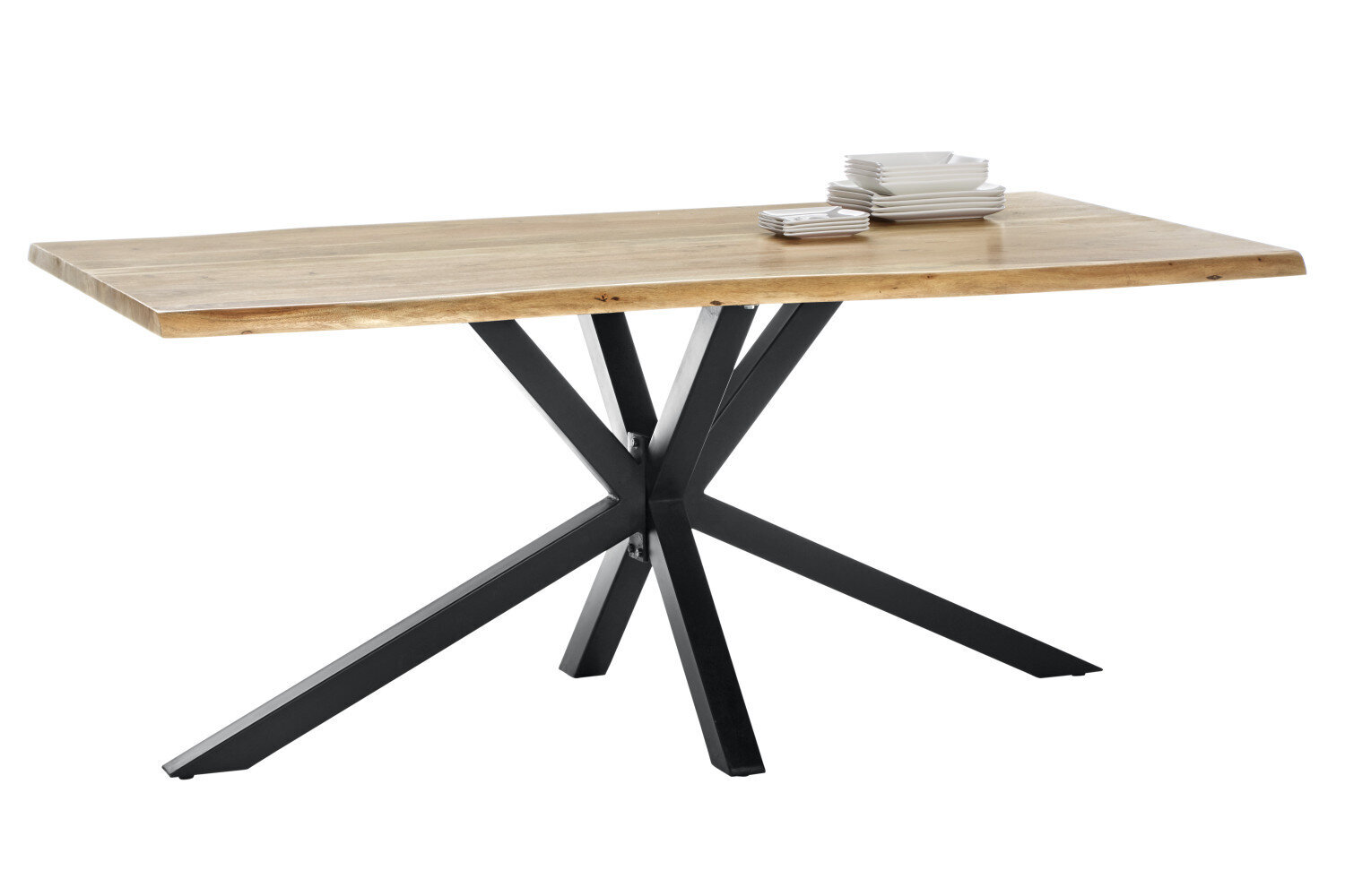 Stalas Tisches, 85 x 160 cm, rudas/juodas kaina ir informacija | Virtuvės ir valgomojo stalai, staliukai | pigu.lt