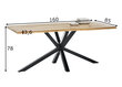 Stalas Tisches, 85 x 160 cm, rudas/juodas kaina ir informacija | Virtuvės ir valgomojo stalai, staliukai | pigu.lt
