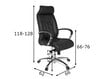 Biuro kėdė A2A Turin, juoda цена и информация | Biuro kėdės | pigu.lt