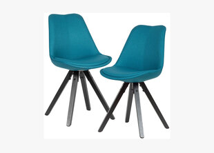 2-jų valgomojo kėdžių komplektas Sky, mėlynas kaina ir informacija | Virtuvės ir valgomojo kėdės | pigu.lt