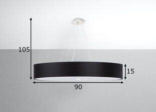 Sollux lubinis šviestuvas Skala 90 kaina ir informacija | Lubiniai šviestuvai | pigu.lt