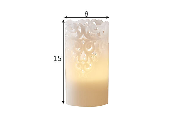 LED žvakė Clary, balta kaina ir informacija | Žvakės, Žvakidės | pigu.lt