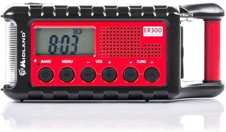 Midland ER300 avarinis saulės įkroviklis, Dinamo, Powerbank AM/FM radijas цена и информация | Radijo stotelės, racijos | pigu.lt