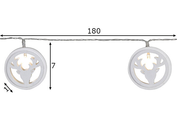 Kalėdinė girlianda 10 LED kaina ir informacija | Kalėdinės dekoracijos | pigu.lt