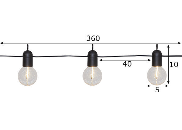 Girlianda, 10 LED, 3.6m цена и информация | Girliandos | pigu.lt