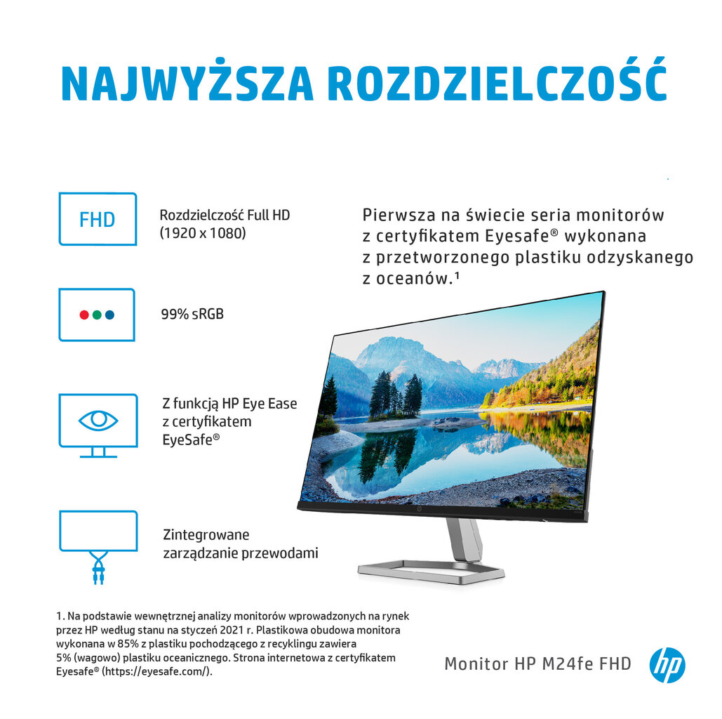 HP M24fe (43G27E9) цена и информация | Monitoriai | pigu.lt