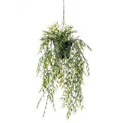Emerald dirbtinis pakabinamas bambukas vazone, 50cm kaina ir informacija | Dirbtinės gėlės | pigu.lt