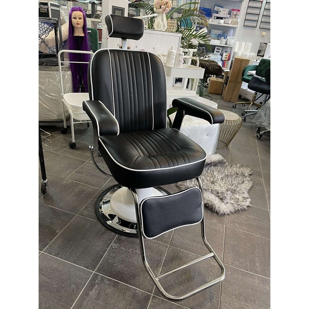 Profesionali barberio kėdė Gabbiano Amadeo, juoda kaina ir informacija | Baldai grožio salonams | pigu.lt
