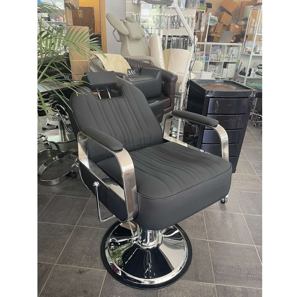 Profesionali barberio kėdė Gabbiano Rufo, juoda цена и информация | Baldai grožio salonams | pigu.lt