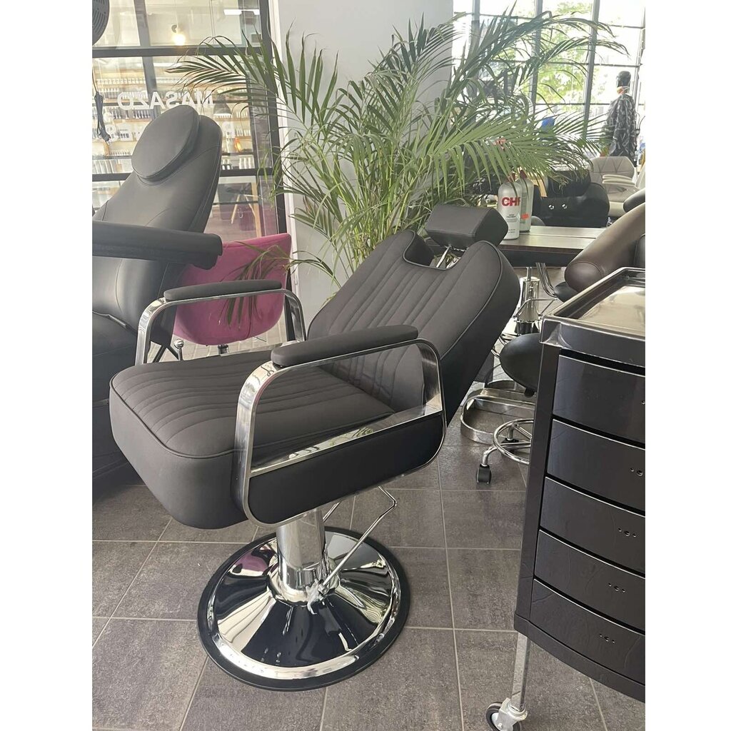 Profesionali barberio kėdė Gabbiano Rufo, juoda kaina ir informacija | Baldai grožio salonams | pigu.lt