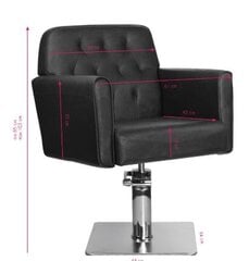 Профессиональное парикмахерское кресло GABBIANO HAMBURG, чёрного цвета цена и информация | Мебель для салонов красоты | pigu.lt
