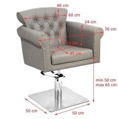 Профессиональное парикмахерское кресло GABBIANO BERLIN, серого цвета цена и информация | Мебель для салонов красоты | pigu.lt