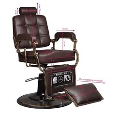Профессиональное барберское кресло для парикмахерских и салонов красоты GABBIANO BOSS BROWN цена и информация | Мебель для салонов красоты | pigu.lt