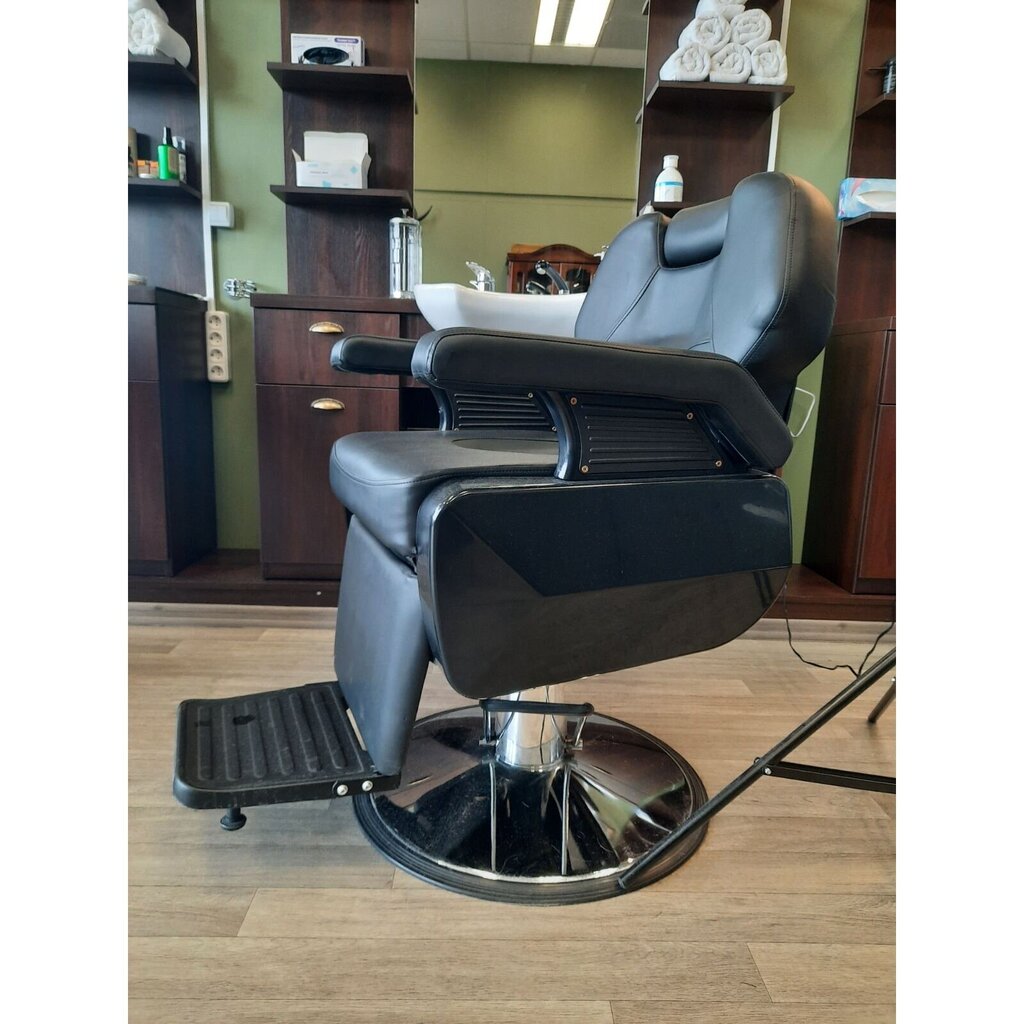 Profesionali barberio kėdė Hair System New York, juoda kaina ir informacija | Baldai grožio salonams | pigu.lt