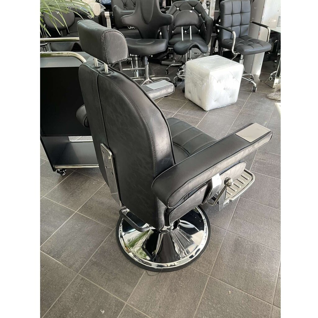 Profesionali barberio kėdė Hair System SM138, juoda цена и информация | Baldai grožio salonams | pigu.lt