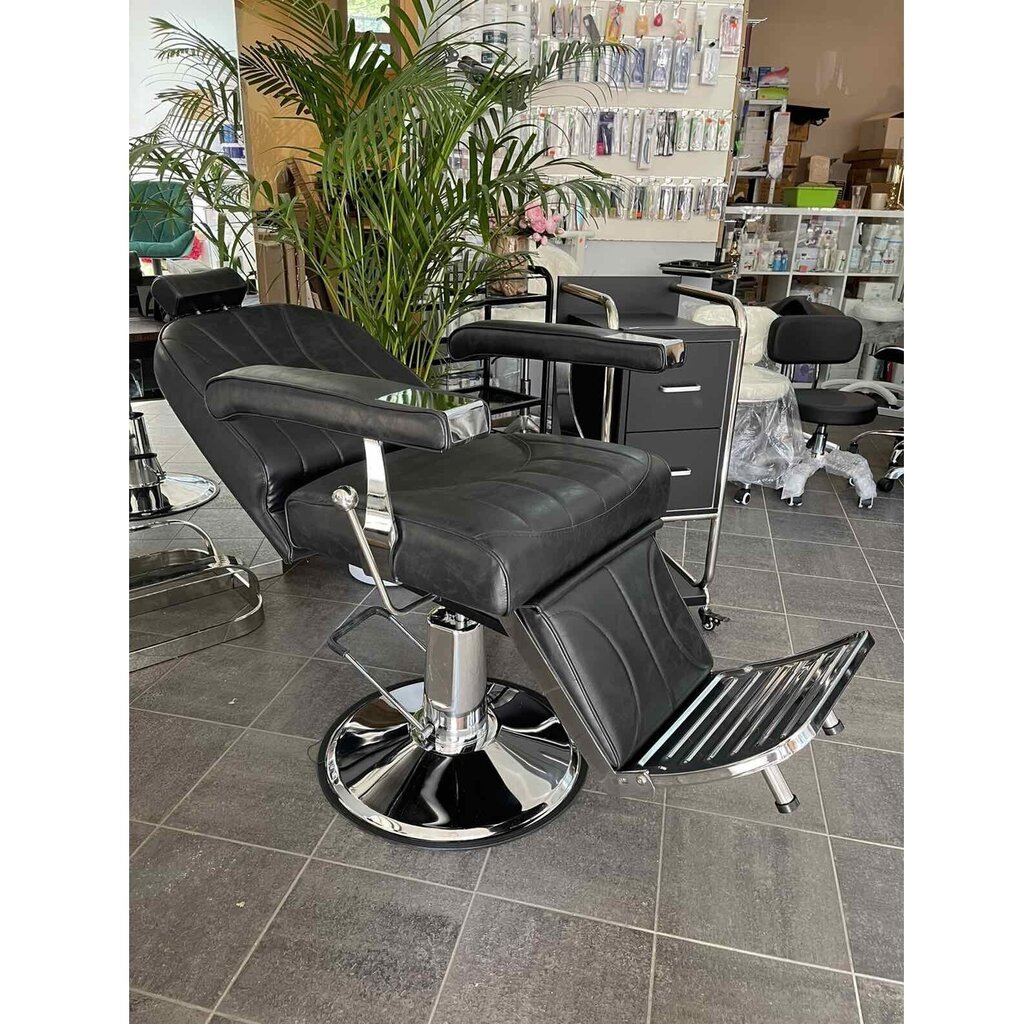 Profesionali barberio kėdė Hair System SM138, juoda цена и информация | Baldai grožio salonams | pigu.lt