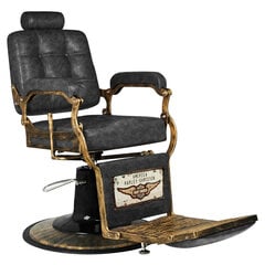 Профессиональное барберское кресло для парикмахерских и салонов красоты BOSS HD OLD LEATHER , черного цвета цена и информация | Мебель для салонов красоты | pigu.lt