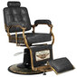 Profesionali barberio kėdė Boss HD Old Leather , juoda kaina ir informacija | Baldai grožio salonams | pigu.lt