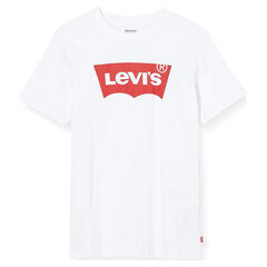 Детский футболка с коротким рукавом Levi's Batwing, 4 года, белая цена и информация | Рубашки для девочек | pigu.lt