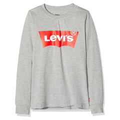 Vaikiški marškinėliai ilgomis rankovėmis Levi's Batwing 10 metų Šviesiai pilka kaina ir informacija | Marškinėliai berniukams | pigu.lt