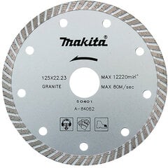 Deimantinis pjovimo diskas Makita Turbo A-84062, 125 mm kaina ir informacija | Mechaniniai įrankiai | pigu.lt