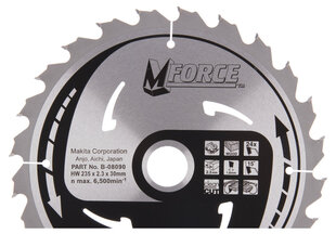 B-08090 TCT Пильный диск M-FORCE 235X2.3X30mm 15 ° T24 Makita цена и информация | Механические инструменты | pigu.lt