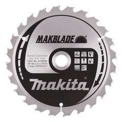 B-08894 TCT Пильный диск MAKBLADE 190X2.2X20mm 5 ° T24 Makita цена и информация | Механические инструменты | pigu.lt
