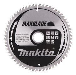 Пильный диск Makita B-09058 TCT MAKBLADE, 216х2х30 мм, 5° T60  цена и информация | Механические инструменты | pigu.lt