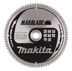 B-09086 TCT Пильный диск MAKBLADE 305X2.3X30mm 5 ° T80 Makita цена и информация | Механические инструменты | pigu.lt