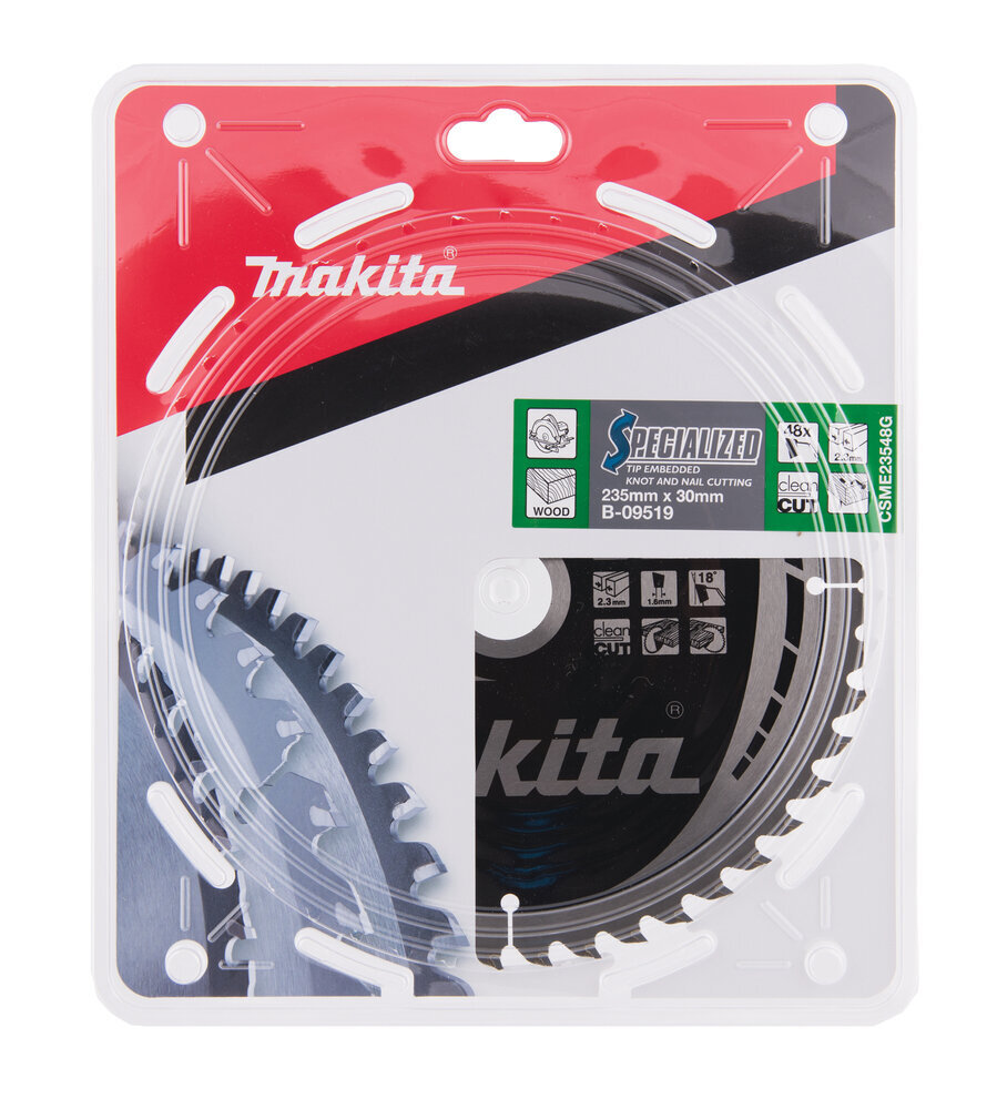 T.C.T. pjūklas Specialized 235X2.3X30mm 18° T48 B-09519 Makita цена и информация | Mechaniniai įrankiai | pigu.lt