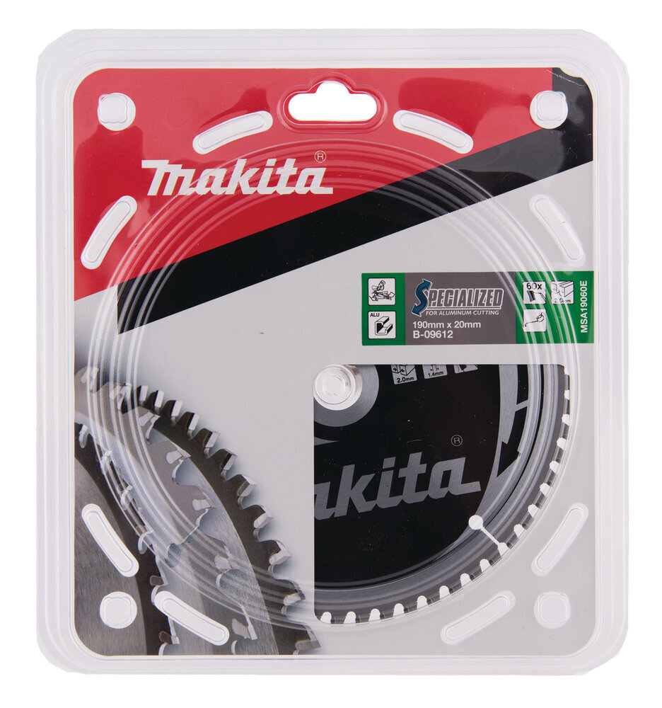 T.C.T. pjūklas Specialized 190X2X20mm -5° T60 B-09612 Makita цена и информация | Mechaniniai įrankiai | pigu.lt