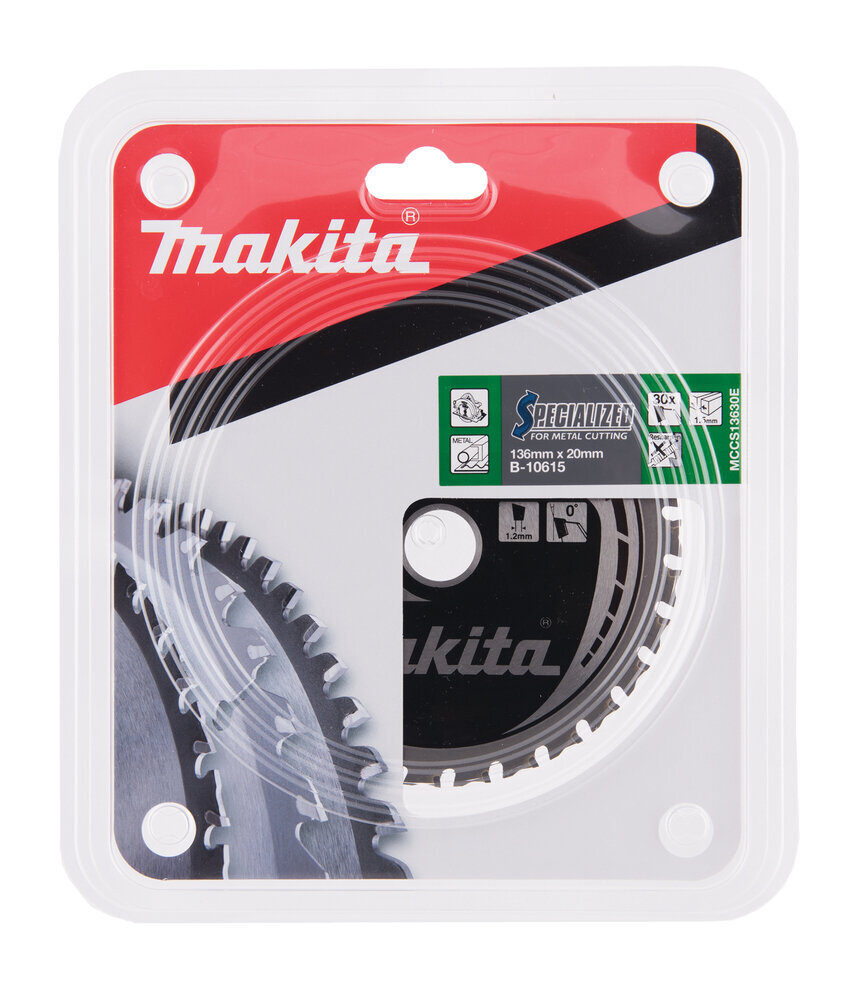 T.C.T. pjūklas Specialized 136X1.5X20mm 0° T30 B-10615 Makita kaina ir informacija | Mechaniniai įrankiai | pigu.lt