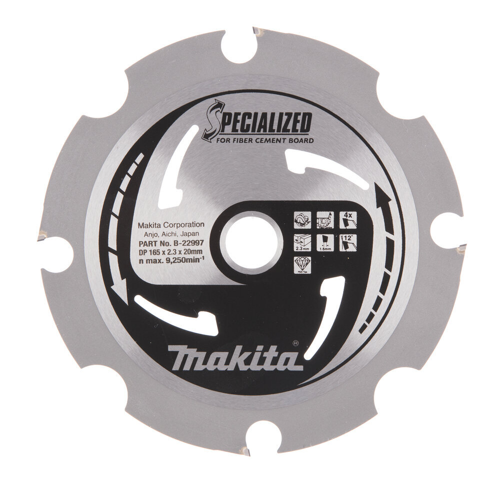 T.C.T. pjūklas Specialized 165X2.3X20mm 12° T4 B-22997 Makita цена и информация | Mechaniniai įrankiai | pigu.lt