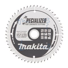 Пильный специализированный диск Makita B-29452 TCT, 165х1.45х20 мм, 5° T52  цена и информация | Механические инструменты | pigu.lt