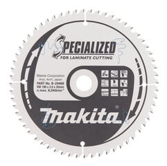 Пильный специализированный диск Makita B-29468 TCT, 190х2х20 мм, 5° T60  цена и информация | Механические инструменты | pigu.lt