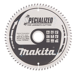 T.C.T. pjūklas Specialized 216X2.5X30mm 5° T72 B-29474 Makita kaina ir informacija | Mechaniniai įrankiai | pigu.lt