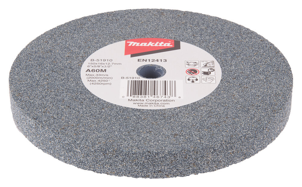 Galandimo diskas 150x16x12,7mm A60M B-51910 Makita kaina ir informacija | Mechaniniai įrankiai | pigu.lt