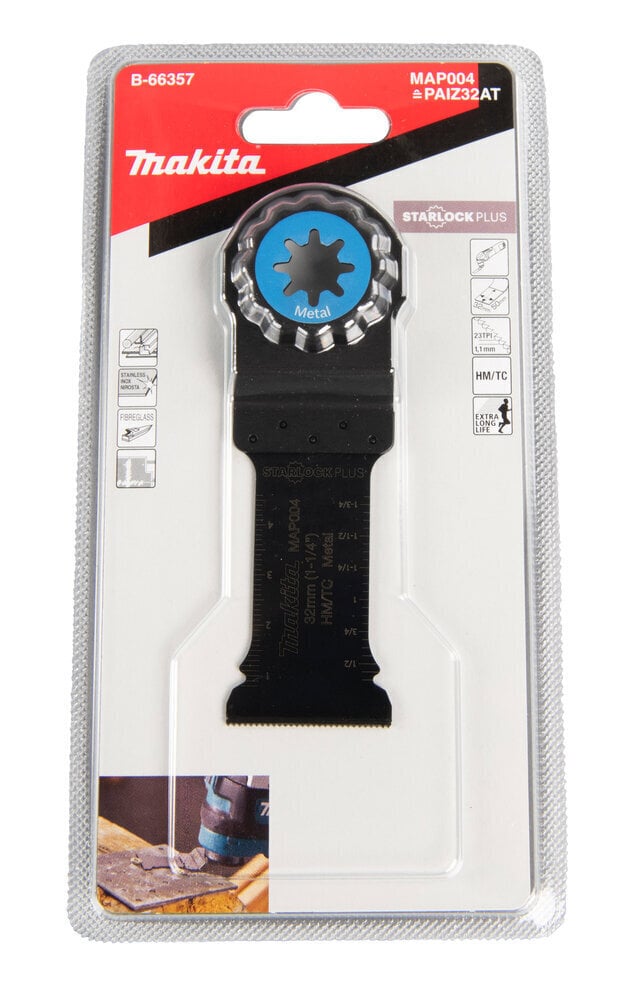 B-66357 MULTITOOL PLUNGE CUT SAW BLADE 32mm Makita kaina ir informacija | Mechaniniai įrankiai | pigu.lt