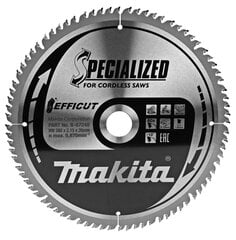 Пильный диск B-67240 TCT EFFICUT 260X2,15X30 мм 10 ° T80 Makita цена и информация | Механические инструменты | pigu.lt