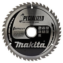 T.C.T. pjūklas Efficut 190X1.45X30mm 23° T45 B-68622 Makita kaina ir informacija | Mechaniniai įrankiai | pigu.lt