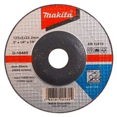 Šlifavimo diskas Makita D-18465, 125x6 mm kaina ir informacija | Mechaniniai įrankiai | pigu.lt