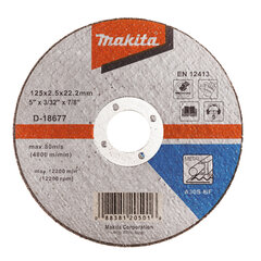 Pjovimo diskas Makita, 125 X 2,5 kaina ir informacija | Mechaniniai įrankiai | pigu.lt