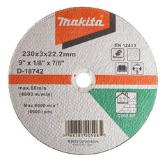 D-18742 Griezripa 230 X 2.5mm C30S Akmenim Makita цена и информация | Механические инструменты | pigu.lt