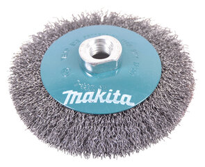 Конусная щетка Makita D-39849 115 мм x M14; волнистая 0.3 мм, проволока 125, 150, 180, 230 мм цена и информация | Механические инструменты | pigu.lt