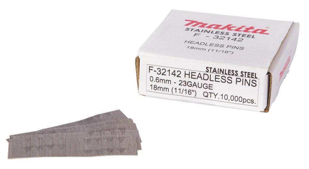 Smeigės 0,6X18MM, Inox P18S, 10.000 Vnt. F-32142 Makita kaina ir informacija | Mechaniniai įrankiai | pigu.lt