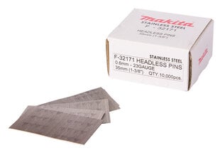 Smeigės 0,6X35MM, Inox P35S, 10.000 Vnt. F-32171 Makita kaina ir informacija | Mechaniniai įrankiai | pigu.lt